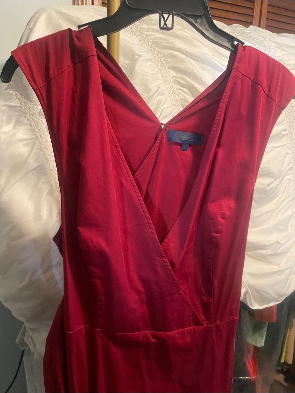 RACHEL Rachel Roy Red V-Neck Sleeveless Midi Dress - Picture 7 of 9
